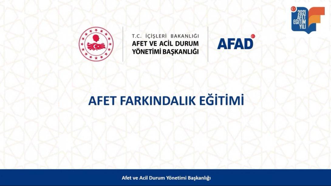 AFET FARKINDALIK EĞİTİMİ