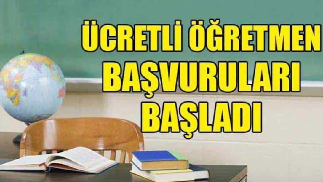 Ücretli Öğretmenlik Başvuruları Başladı.